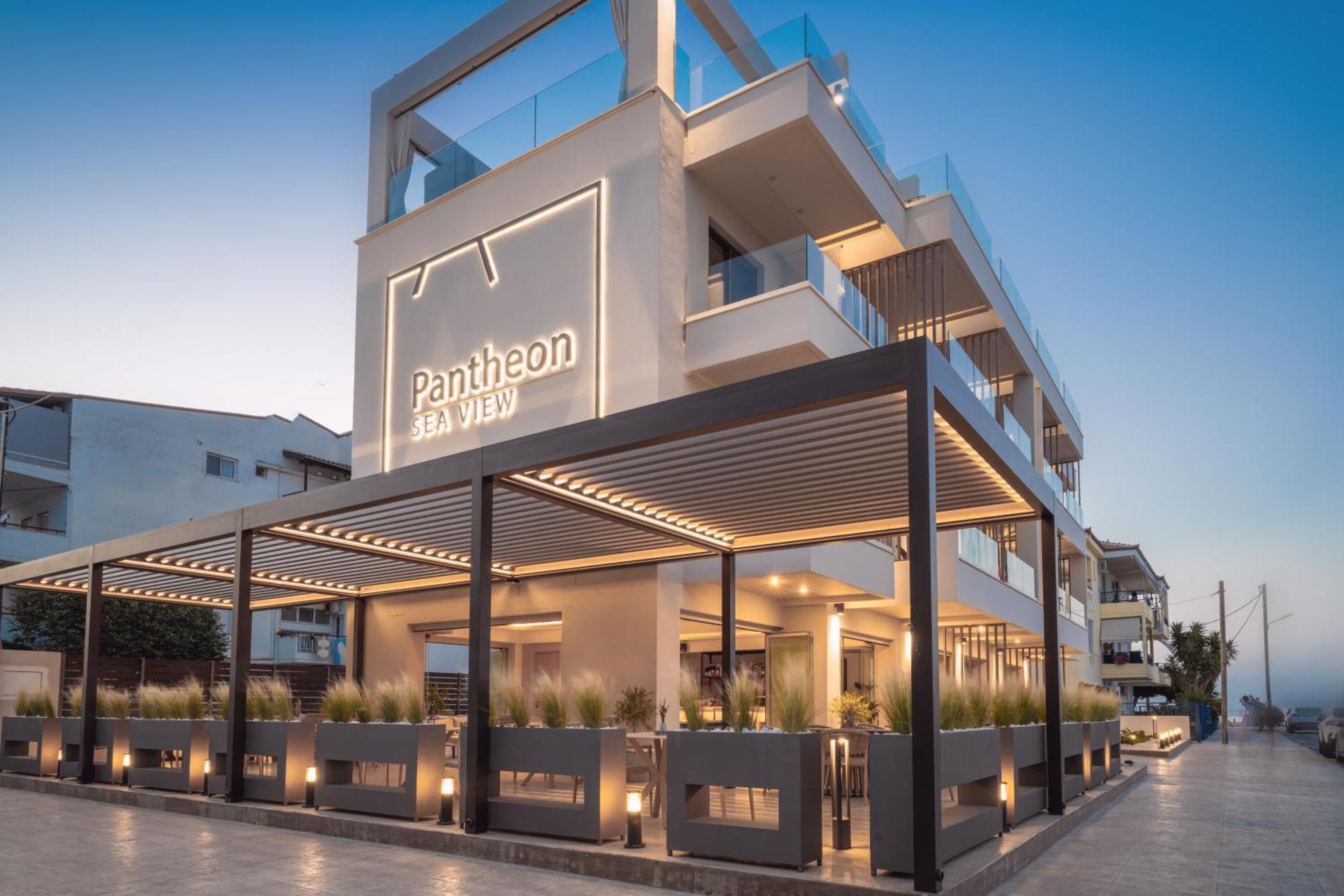 Pantheon Sea View Aparthotel Neoi Poroi Bagian luar foto